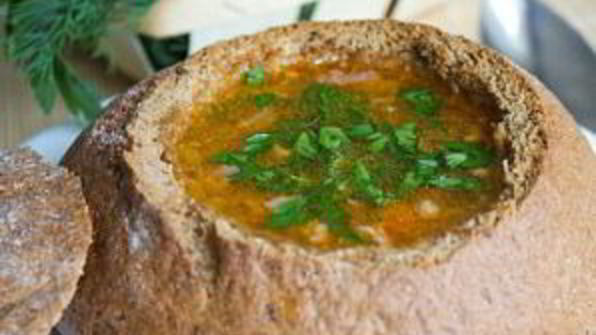 ирландский суп в хлебе