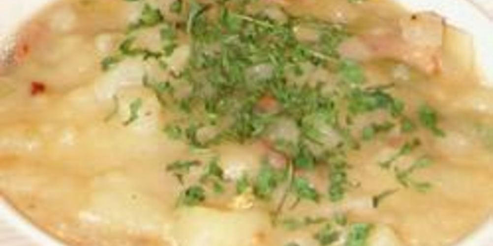 Рецепт картофельного супа с сыром и беконом