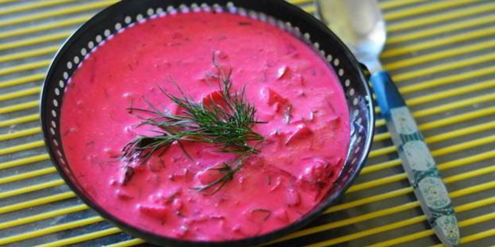 Рецепт холодника со свеклой на кефире