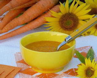 Холодный морковно-апельсиновый крем-суп