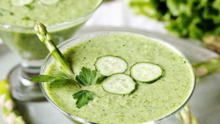 Холодный огуречный крем-суп
