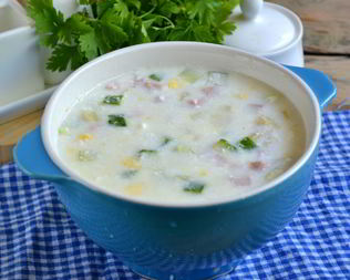 Холодный суп на кефире