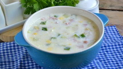 Холодный суп на кефире