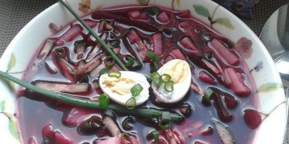 Рецепт холодного супа на свекольном квасе