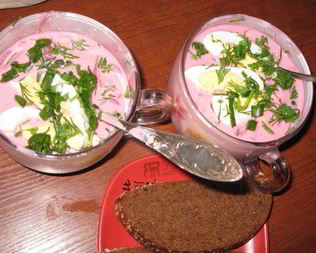 Холодный суп в латвийском исполнении