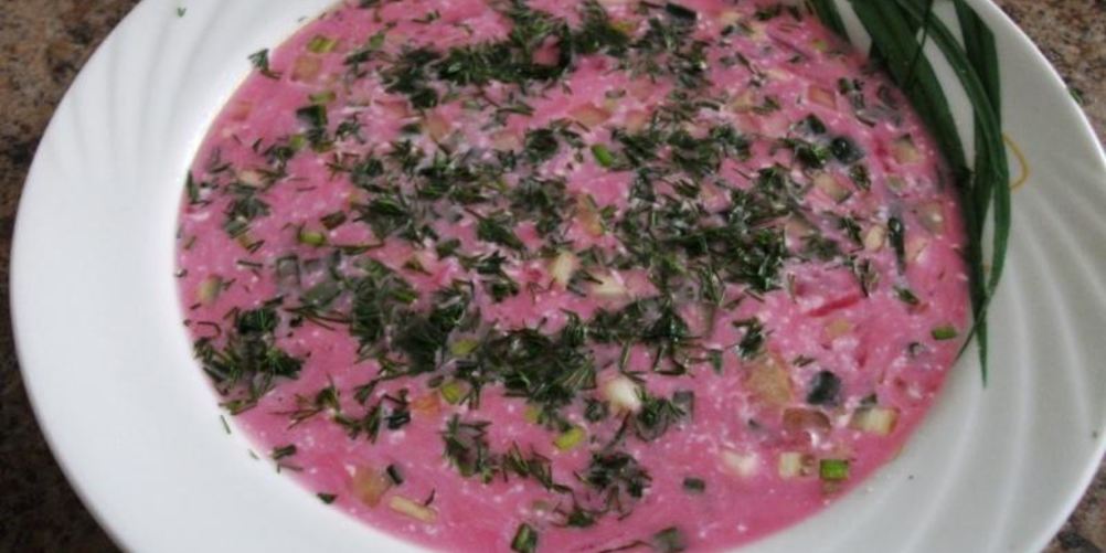 Рецепт свекольника на кефире классический холодный суп