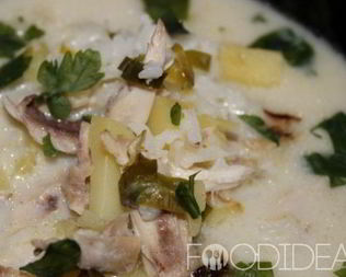 Куриный суп с сыром