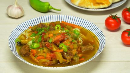 Лагман с говядиной