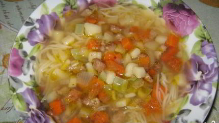 Лагман с редькой