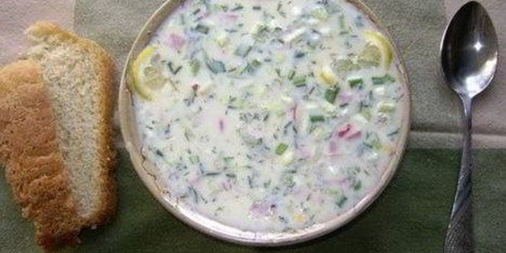 Рецепт окрошки на кефире овощная