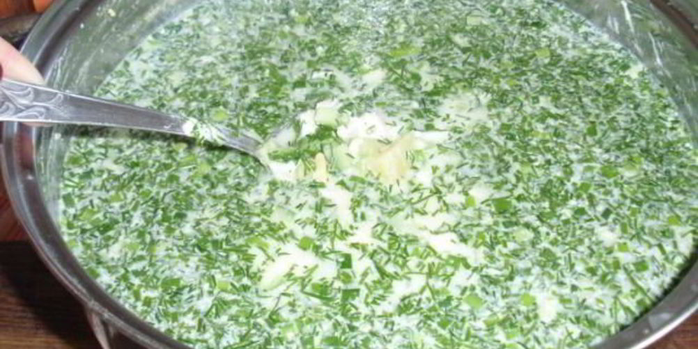 Рецепт окрошки на курином бульоне