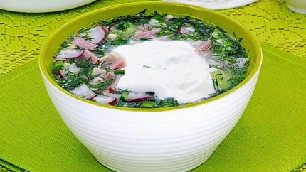 Окрошка на сыворотке