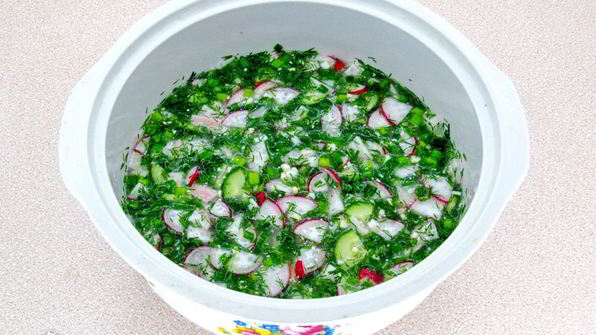 окрошка на сыворотке