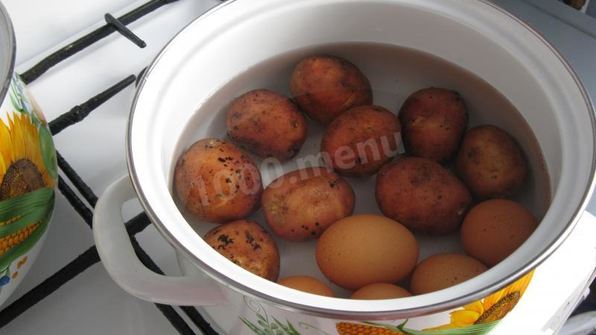 окрошка на воде с уксусом и майонезом