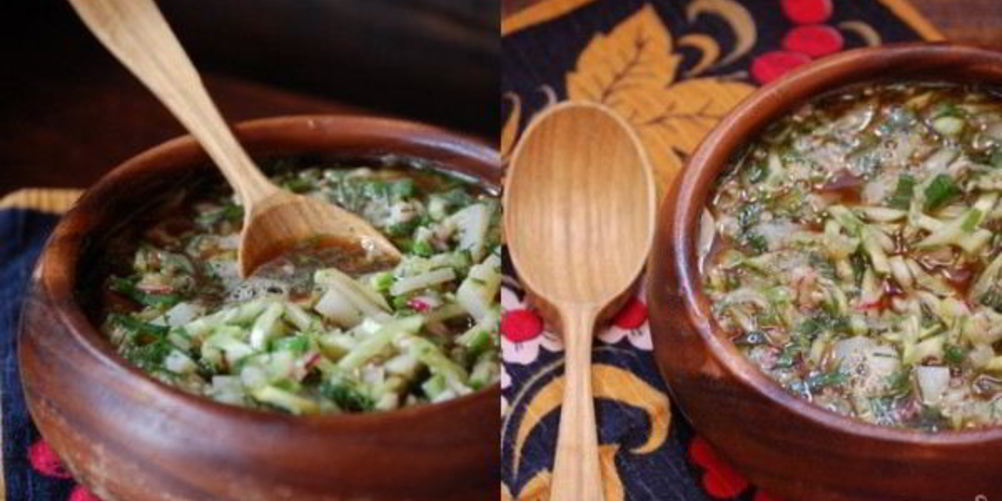 Рецепт окрошки постной