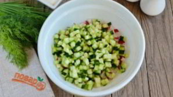 окрошка с колбасой