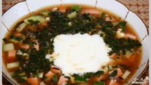 окрошка с квасом и кефиром