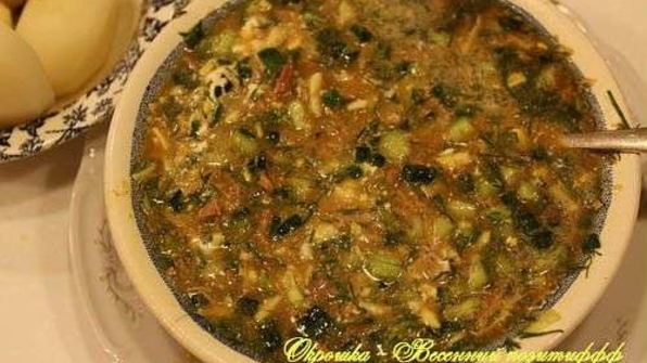 окрошка с мясом