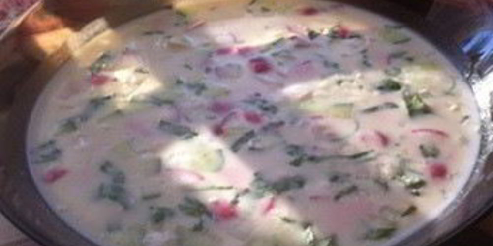 Рецепт окрошки с сельдереем на кефире