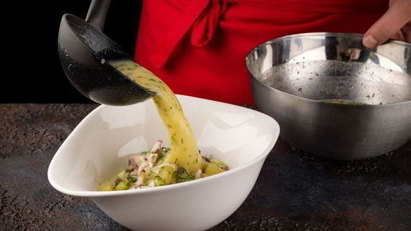 окрошка с языком