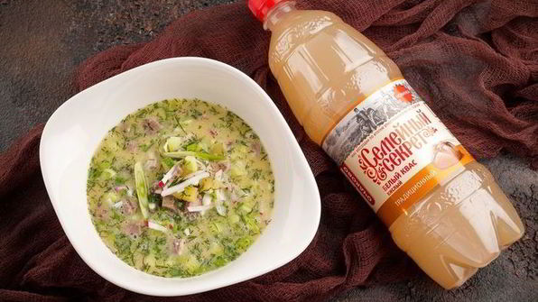 окрошка с языком