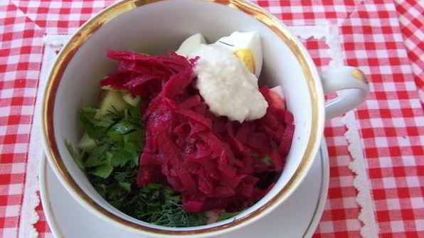окрошка свекольная