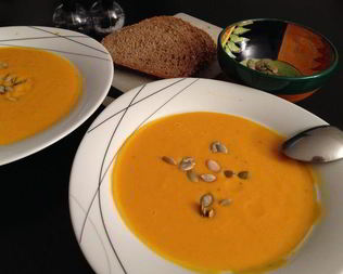 Острый тыквенный суп