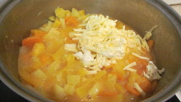 крем-суп сырно-овощной