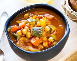 Летний овощной суп c кабачком