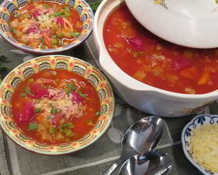 Минестроне с беконом