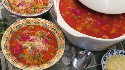 Минестроне с беконом