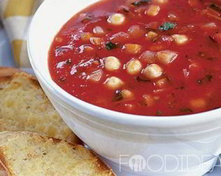 Осенний овощной суп с сырными тостами