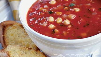 Осенний овощной суп с сырными тостами