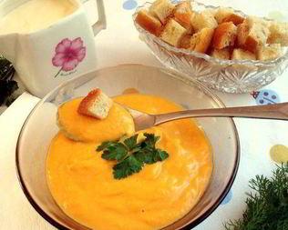 Овощной крем-суп с имбирем