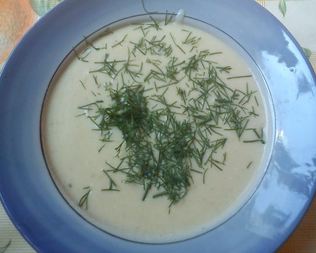 Овощной крем-суп с плавленным сырком