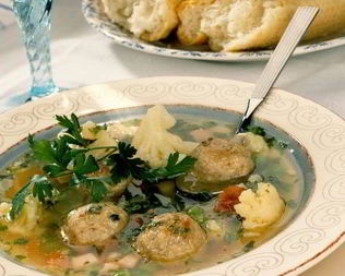 Овощной суп с фрикадельками