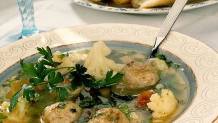 Овощной суп с фрикадельками