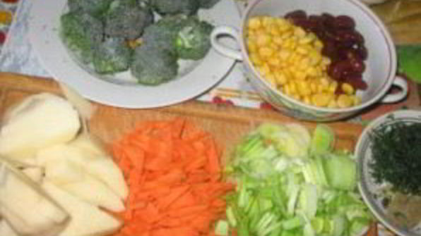 овощной суп с индейкой