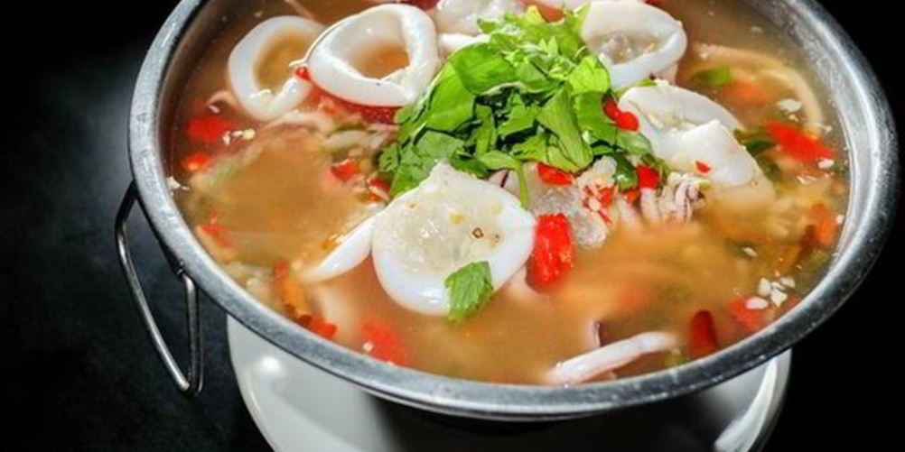 Рецепт овощного супа с кальмарами