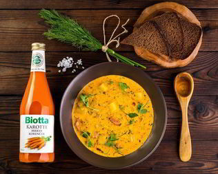 Овощной суп с копченостями