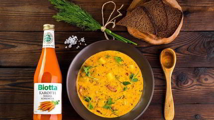 Овощной суп с копченостями