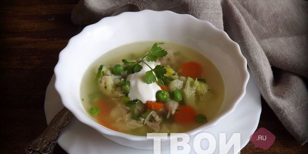 Рецепт овощного супа с курицей