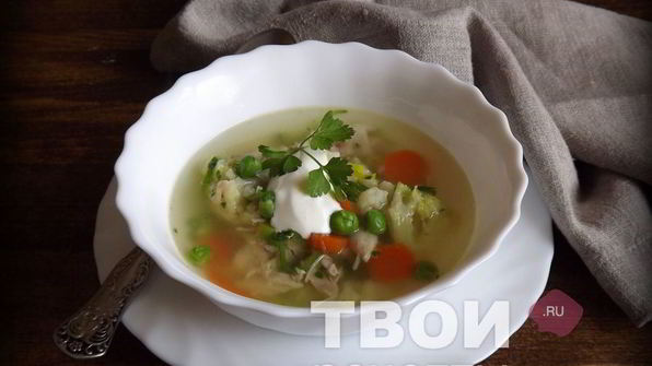 овощной суп с курицей