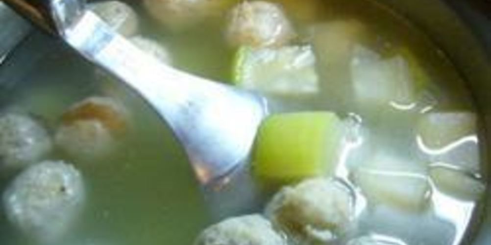Рецепт овощного супа с мясными фрикадельками
