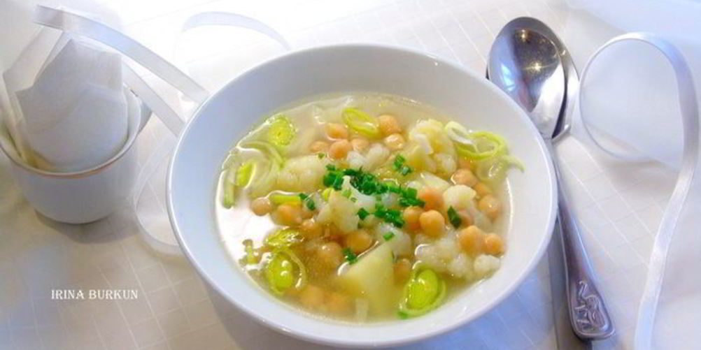 Рецепт овощного супа с нутом