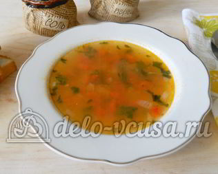 Овощной суп с рисом