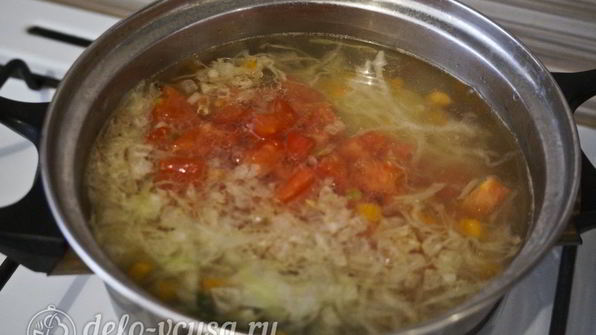 овощной суп с зеленым горошком