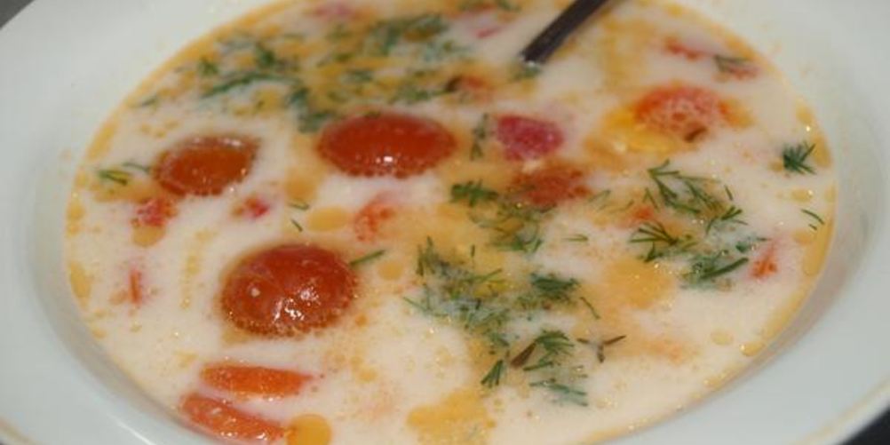 Рецепт супа из форели с плавленным сыром и овощами