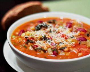 Суп минестроне с фасолью