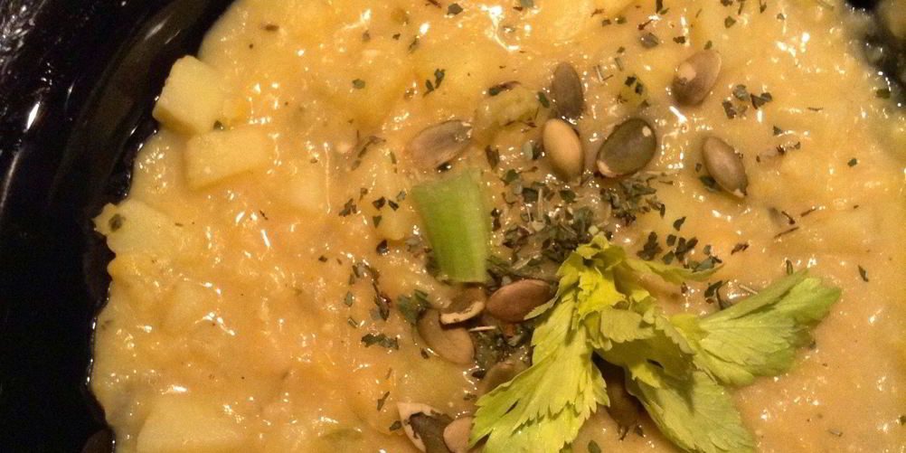 Рецепт гороховой похлебки с карри и сельдереем